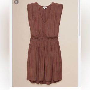 ARITZIA WILFRED brown/pink silky dress